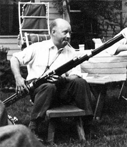 Hindemith playing his Heckel bassoon, 1940